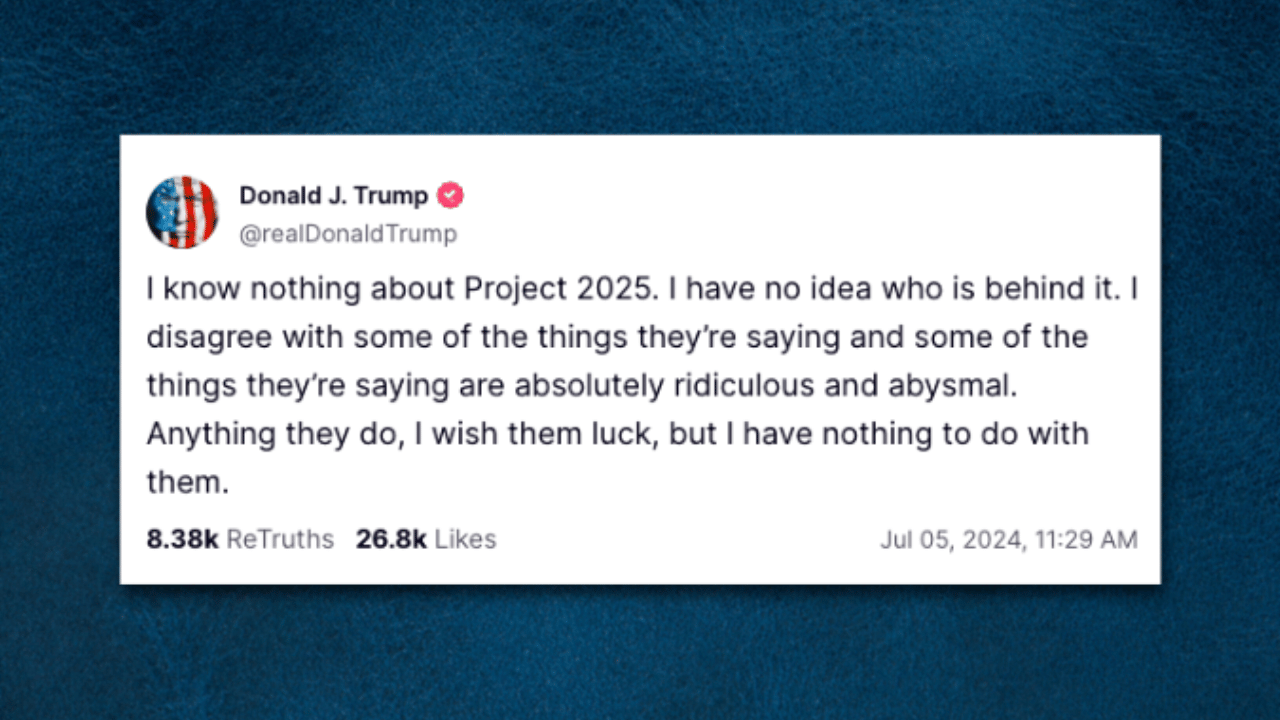 Why Trump Trashed Project 2025 and What It Means for Our Country's Future